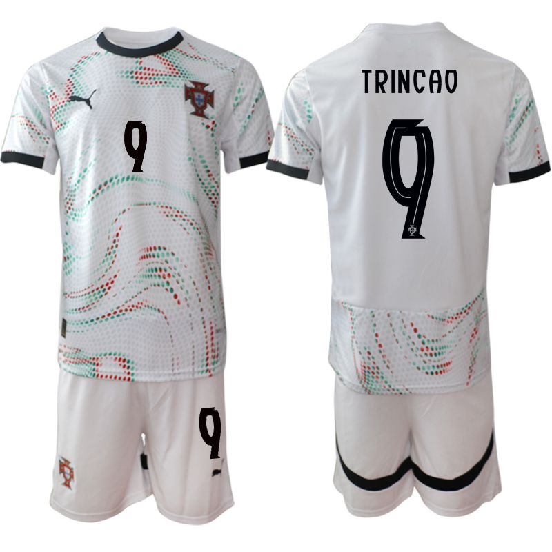 Men 2025-2026 Season Portugal away White #9 Soccer Jersey
